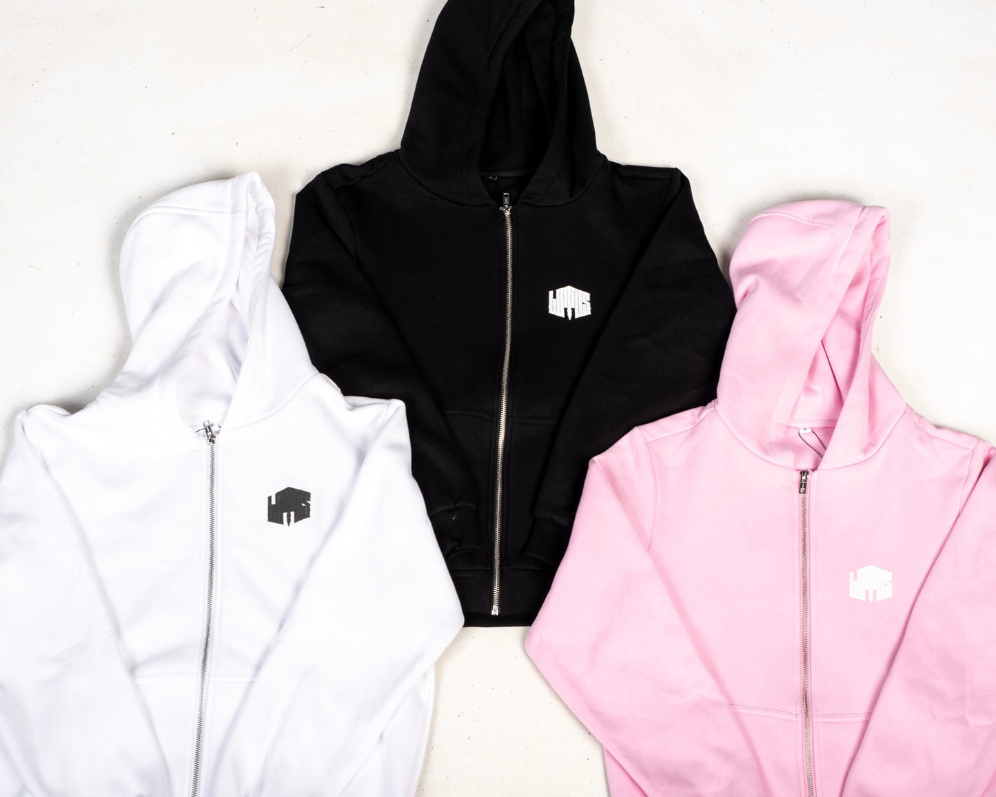 Hoodie White Ice zip