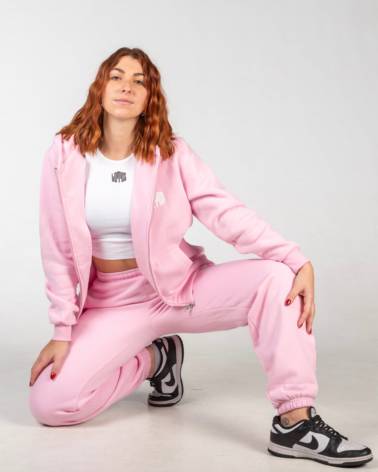 Hoodie Zip Pink W