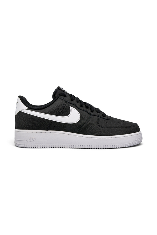 Nike Air Force 1 Low '07 Black White Pebbled Leather