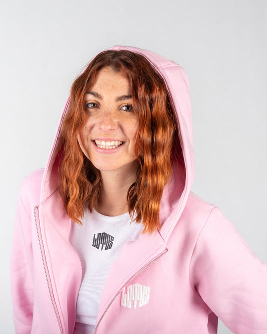 Hoodie Zip Pink W