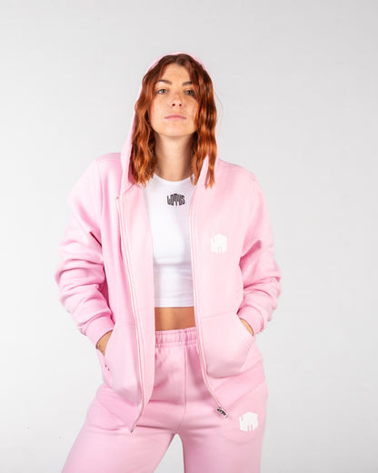 Hoodie Zip Pink W