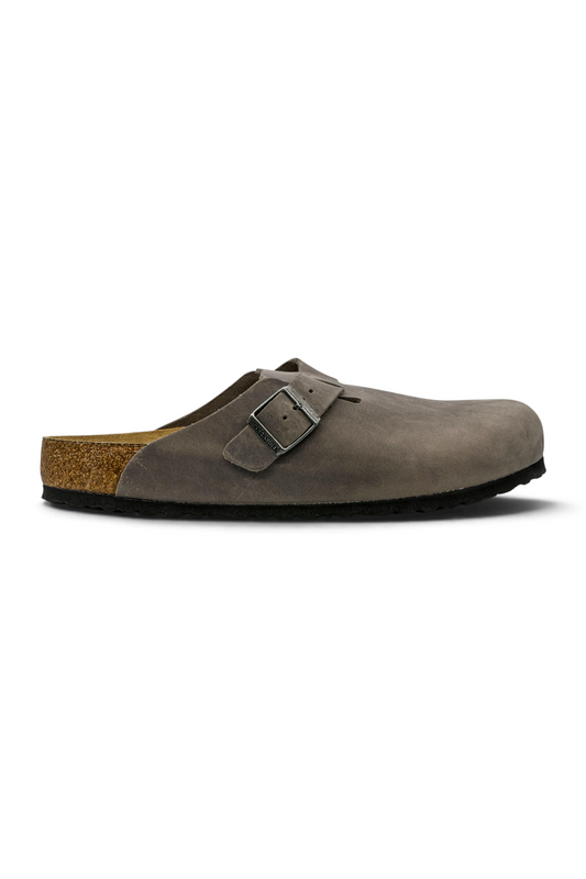 Birkenstock Boston Soft Footbed Oiled Leather Iron Grey